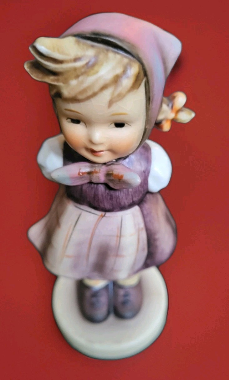 Rare 1st Edition Hummel Goebel Which Hand #258 Bisque Figurine TMK 4 - 1964 1972