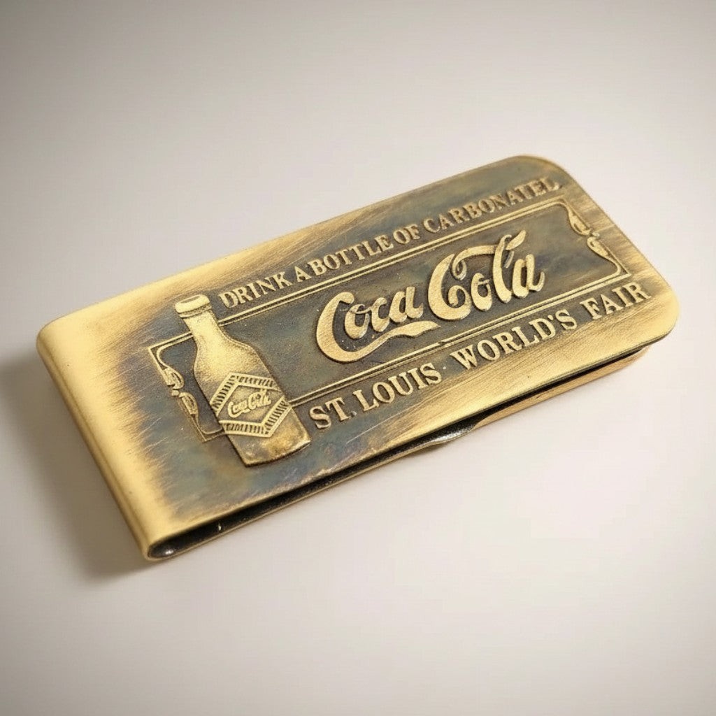 Coca-Cola St Louis World’s Fair 1904 Solid Brass Money Clip