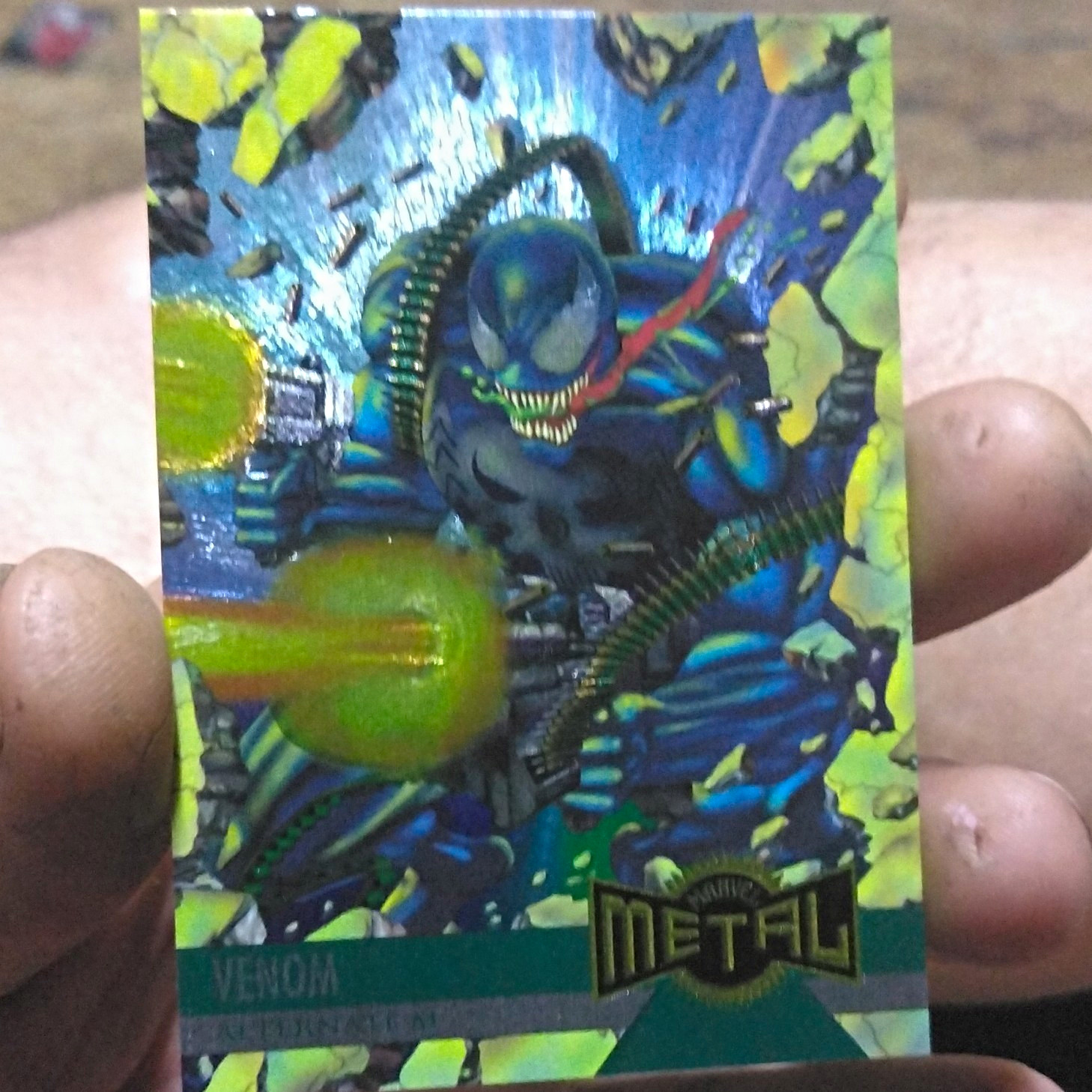Fleer 1995 Marvel Metal Venom and Punisher #136 Non-Sport Trading Card Fleer 1995 Marvel Metal Venom and Punisher #136 Non-Sport Trading Card
