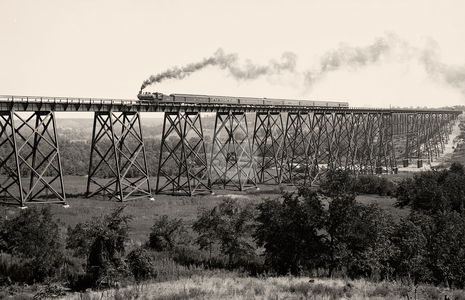 C. & N.W. Railway viaduct near Boone Iowa 1 c1900 RPPC Photo Postcard COPY C. & N.W. Railway viaduct near Boone Iowa 1 c1900 RPPC Photo Postcard COPY