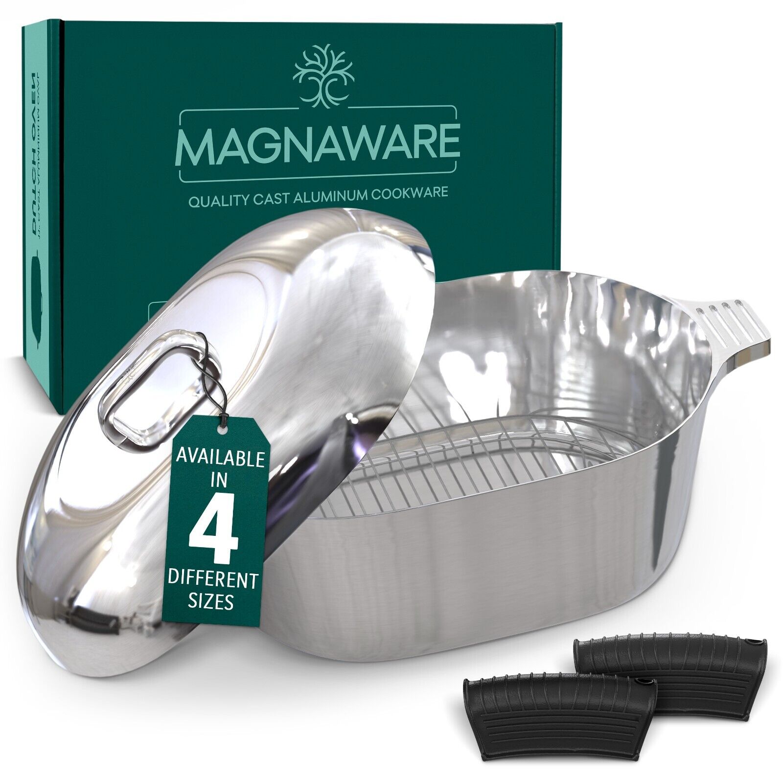 MAGNAWARE Quality Cast Aluminum Oval Dutch Oven - Lightweight Cajun Cookware