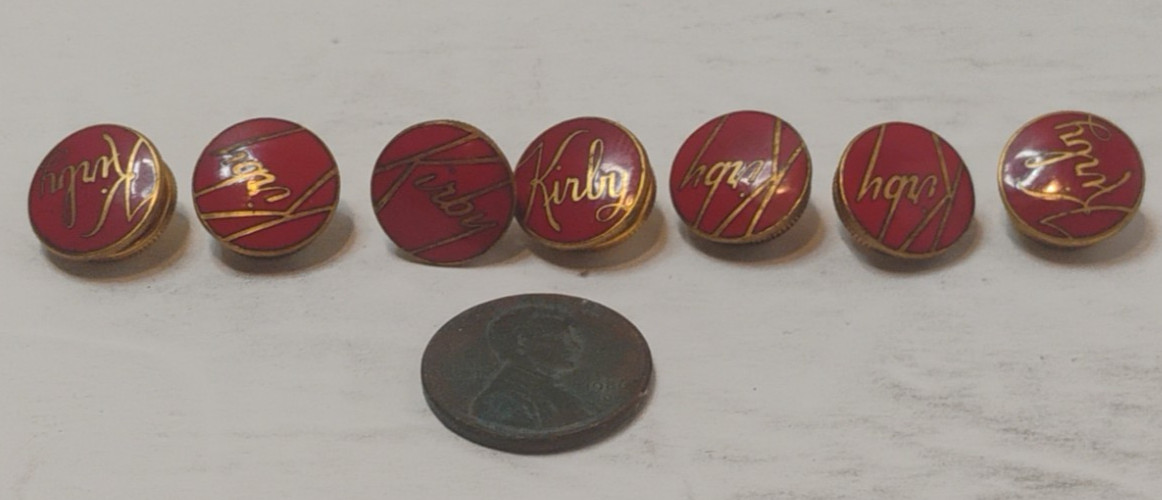 RARE Vintage Collectible Kirby Vacuum Cleaner Lapel Pin, Tie Tack Lot Of 7 RARE Vintage Collectible Kirby Vacuum Cleaner Lapel Pin, Tie Tack Lot Of 7