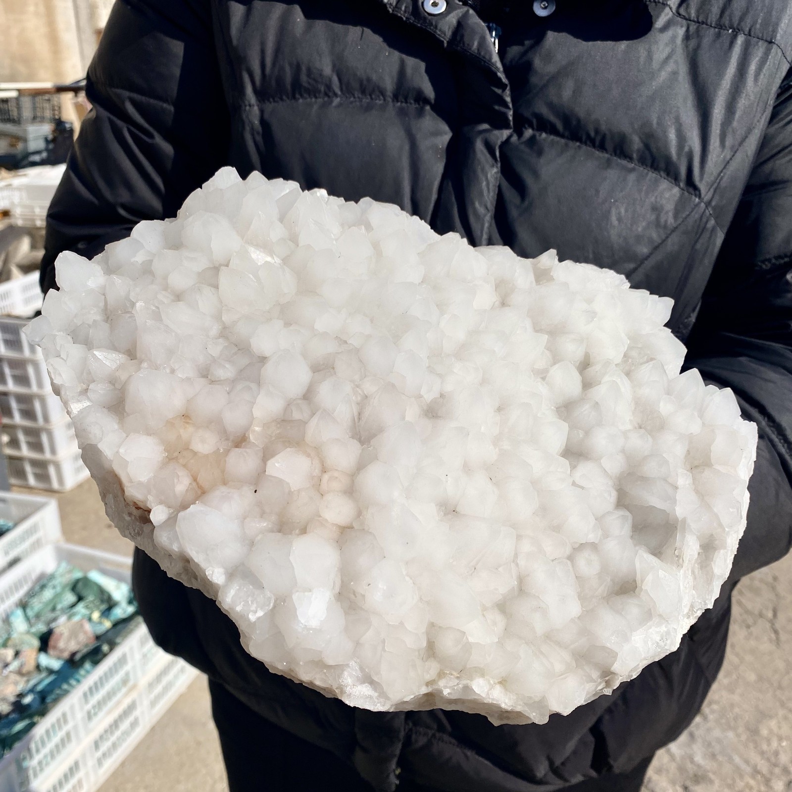 13LB A+++Natural white Crystal Himalayan quartz cluster /mineralsls