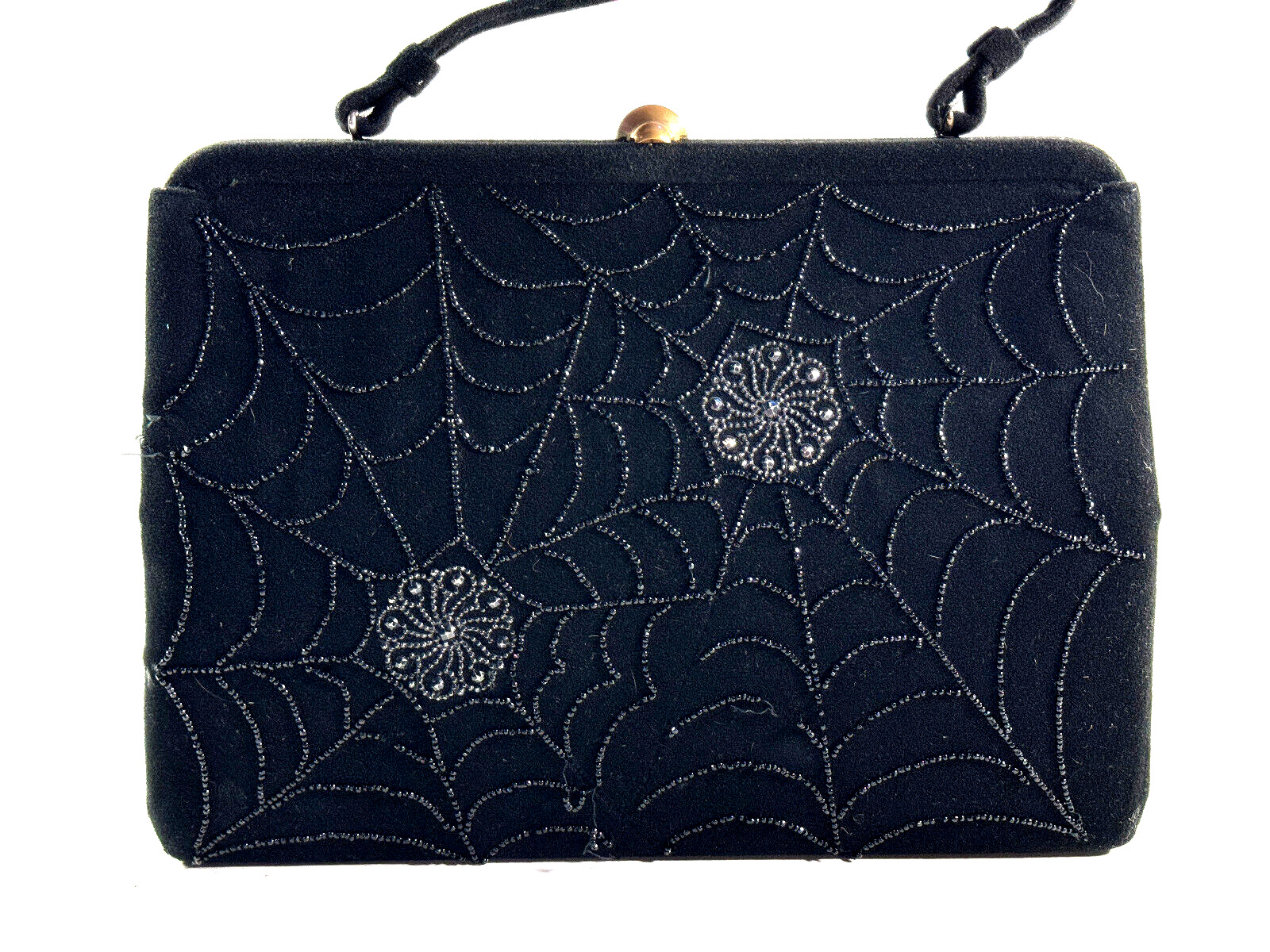 vtg 1950's Soure Bag Halloween Spider Web Purse New York NYC L@@K