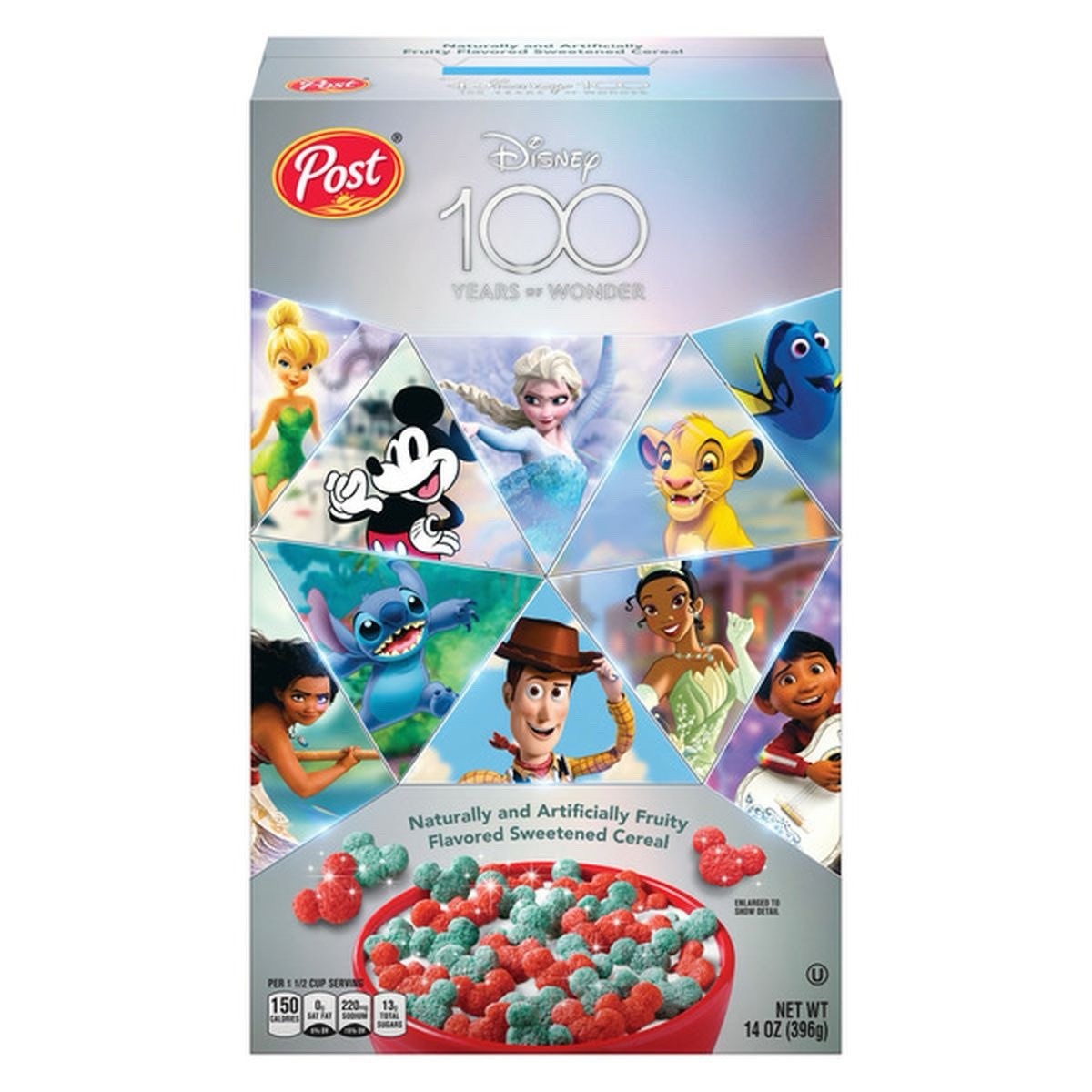 Post Disney100 Fruity Mickey Breakfast Cereal Post Disney100 Fruity Mickey Breakfast Cereal