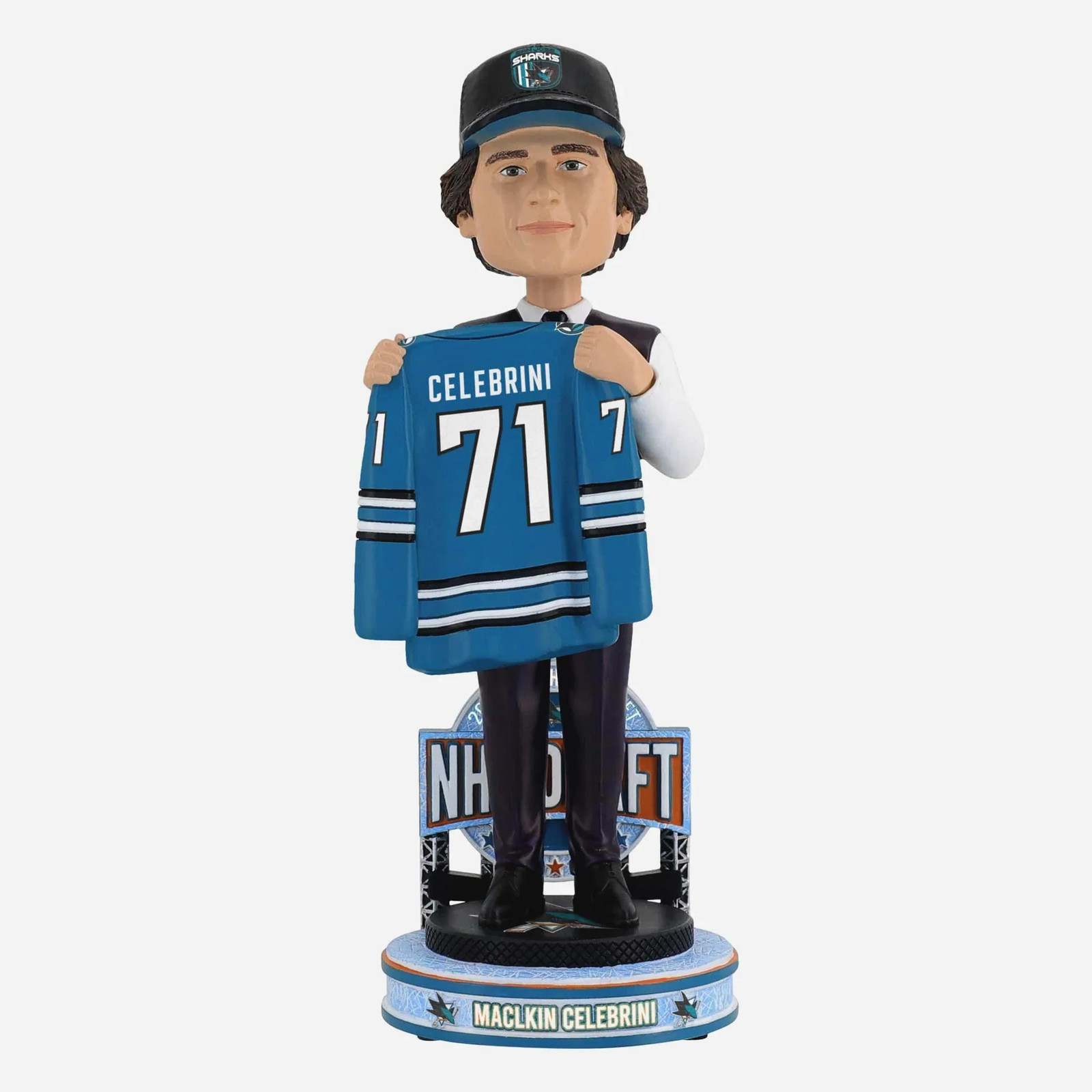 Macklin Celebrini San Jose Sharks 2024 NHL Draft Pick Bobblehead NHL Hockey