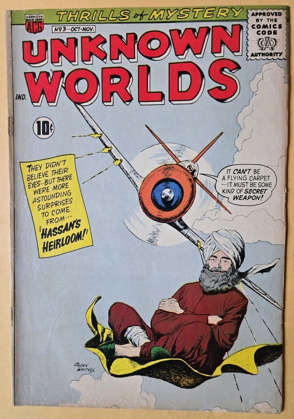 Unknown Worlds #3 G/VG (3.0) American Comics Group Oct-Nov 1960 Unknown Worlds #3 G/VG (3.0) American Comics Group Oct-Nov 1960