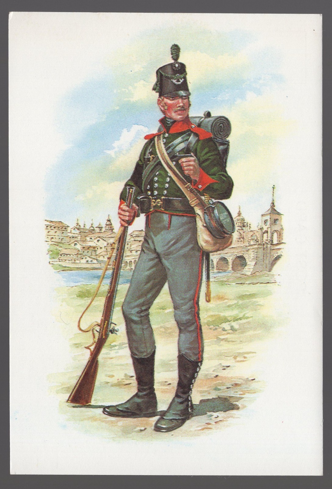 60th Royal American Regiment British Military Uniform Stadden Art Postcard 60th Royal American Regiment British Military Uniform Stadden Art Postcard