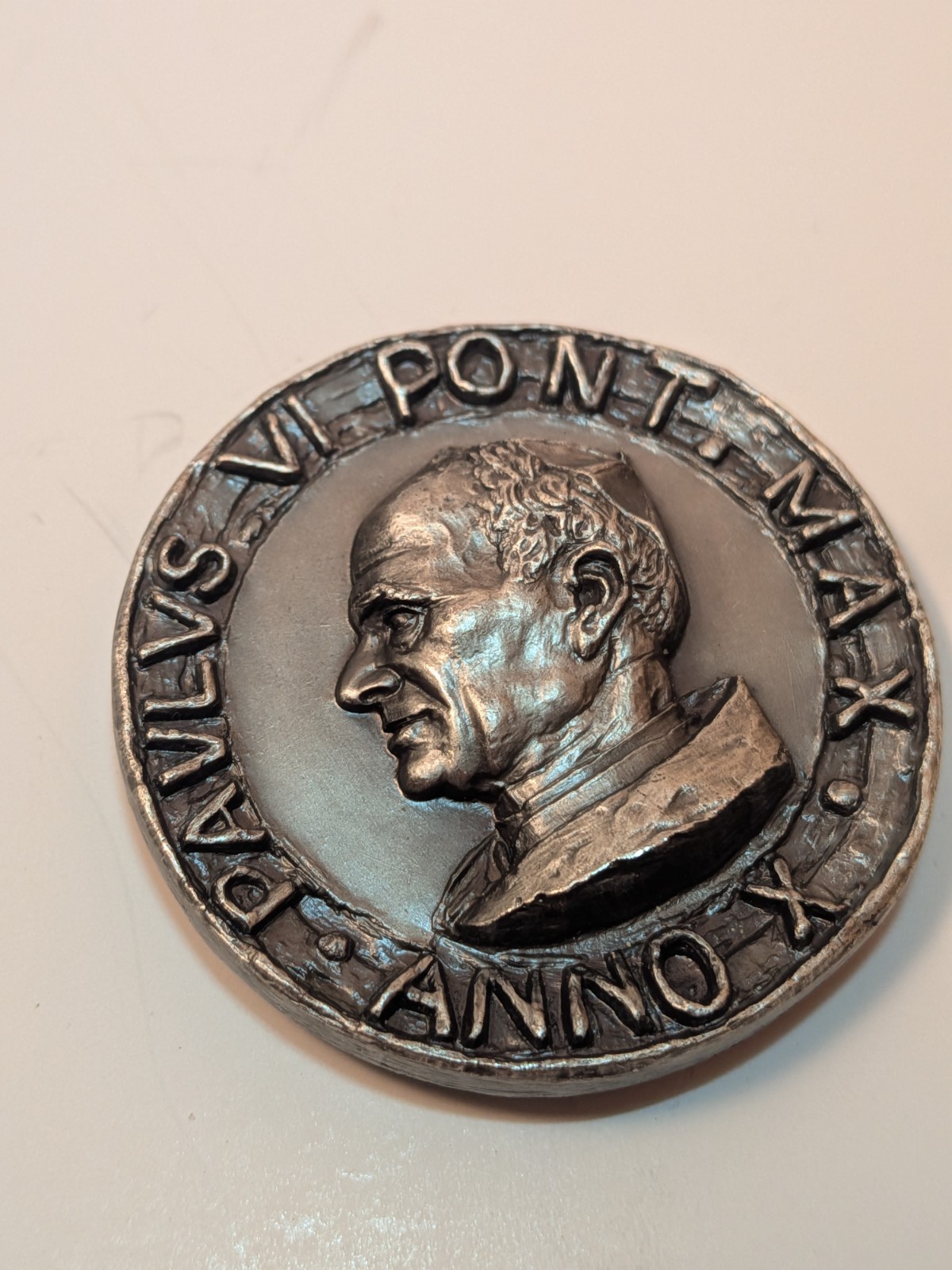 Vintage Vatican 800 Silver Medal Pope Paul VI 701M1 62 Grams Rare Coin Christian Vintage Vatican 800 Silver Medal Pope Paul VI 701M1 62 Grams Rare Coin Christian