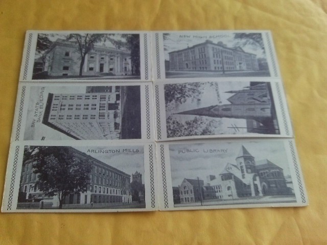 RARE 1907 12 FOLDOUT PICTURE POSTCARD DUCK BRIDGE MILLS LAWRENCE MASSACHUSETTS
