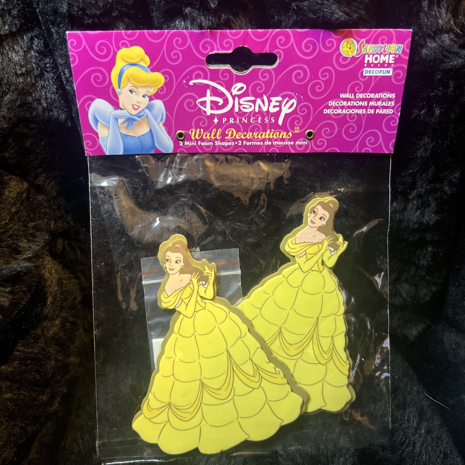 DISNEY MINI FOAM WALL DECORATIONS PRINCESS BELLE SANDY LION 2006 Vintage 🔥 DISNEY MINI FOAM WALL DECORATIONS PRINCESS BELLE SANDY LION 2006 Vintage 🔥
