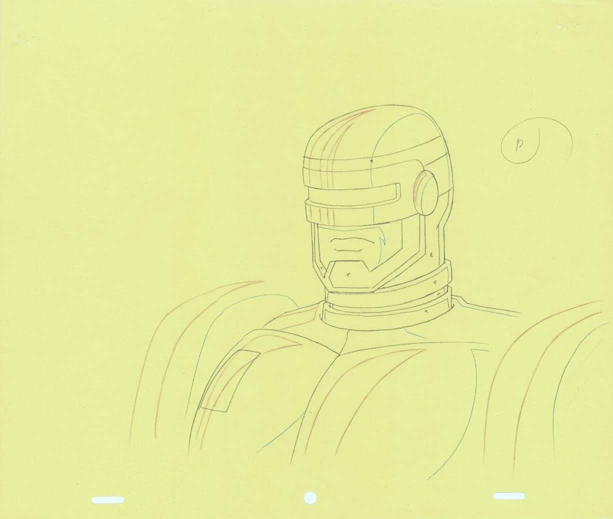 ROBOCOP ORIGINAL PRODUCTION DRAWING ANIMATION ART PAGE FOR ANIMATED CARTOON CEL