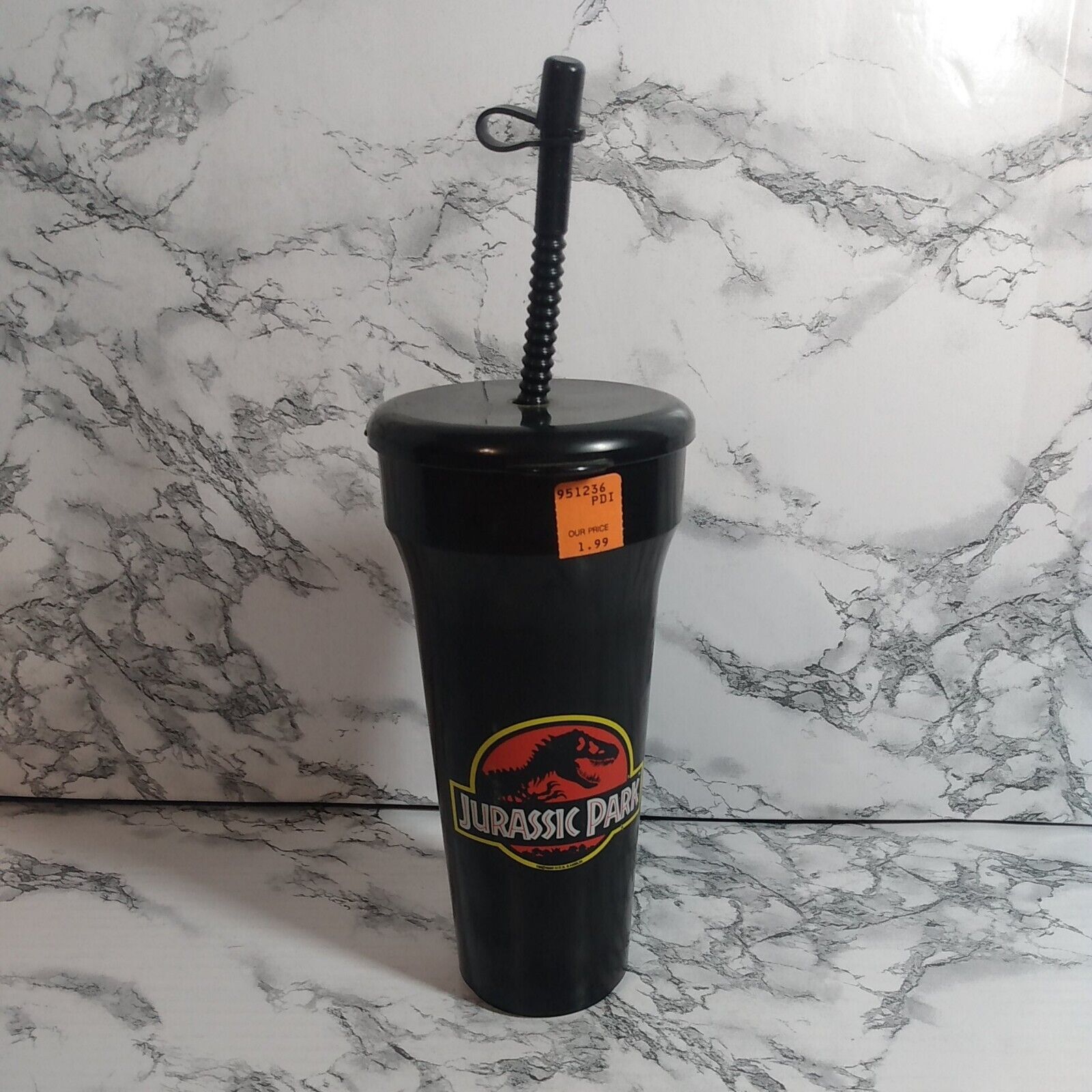 Vintage 1992 Jurassic Park super sweet rare hard to find movie Black cup theater
