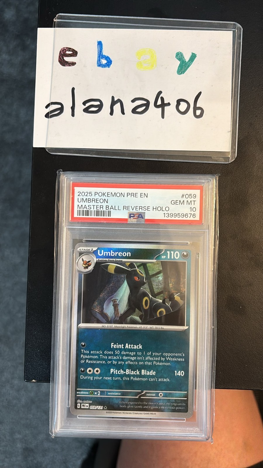 2025 POKEMON PRE EN-PRISMATIC EVOLUTIONS MASTER BALL REVERSE HOLO UMBREON PSA 10 2025 POKEMON PRE EN-PRISMATIC EVOLUTIONS MASTER BALL REVERSE HOLO UMBREON PSA 10