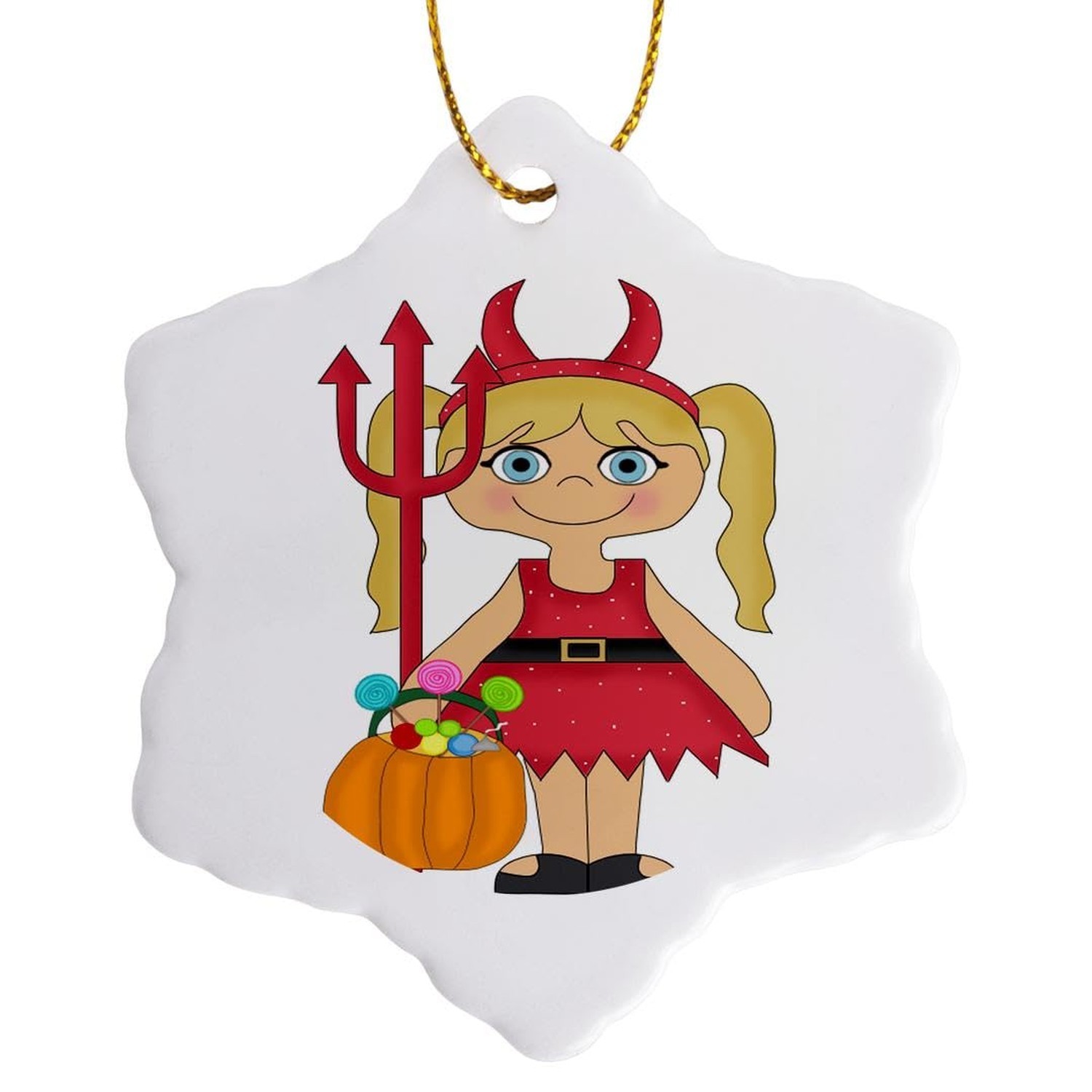3dRose Cute Little Girl Illustration Dressed as The Devil for Halloween - Sno... 3dRose Cute Little Girl Illustration Dressed as The Devil for Halloween - Sno...