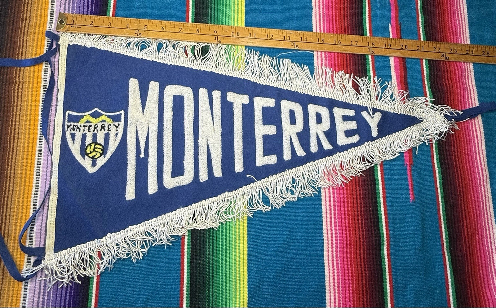 Vintage C.F. Monterrey Soccer Team Liga, Mexico Pennant Rare Vintage C.F. Monterrey Soccer Team Liga, Mexico Pennant Rare