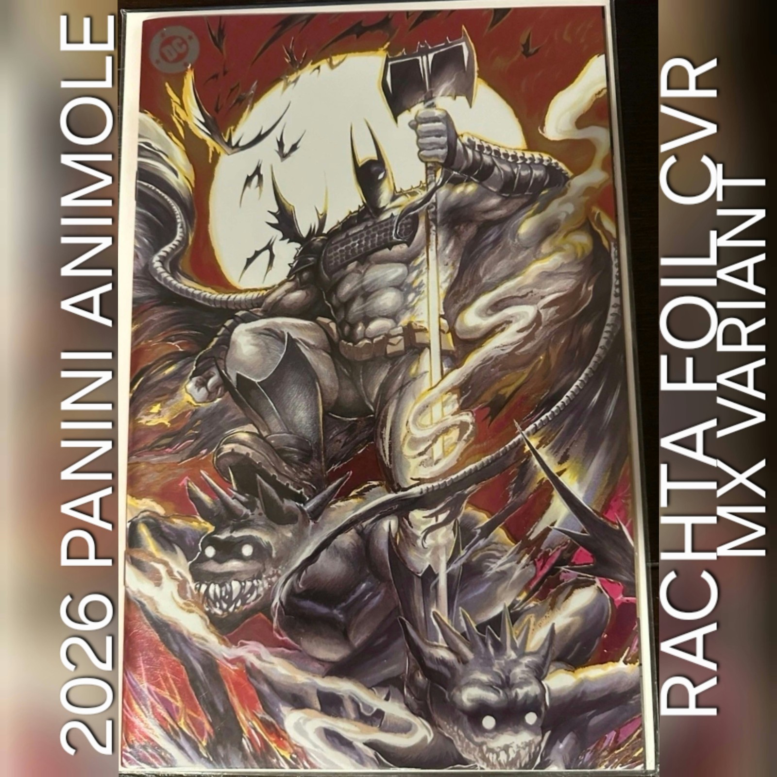 2026 Absolute Batman 1 NM- MX FOIL Rachta Lin Panini Animole Variant 2024 NYCC