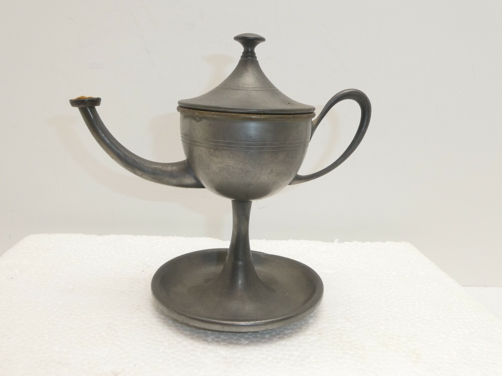 Vintage K.M.D Pewter Oil Lamp Vintage K.M.D Pewter Oil Lamp