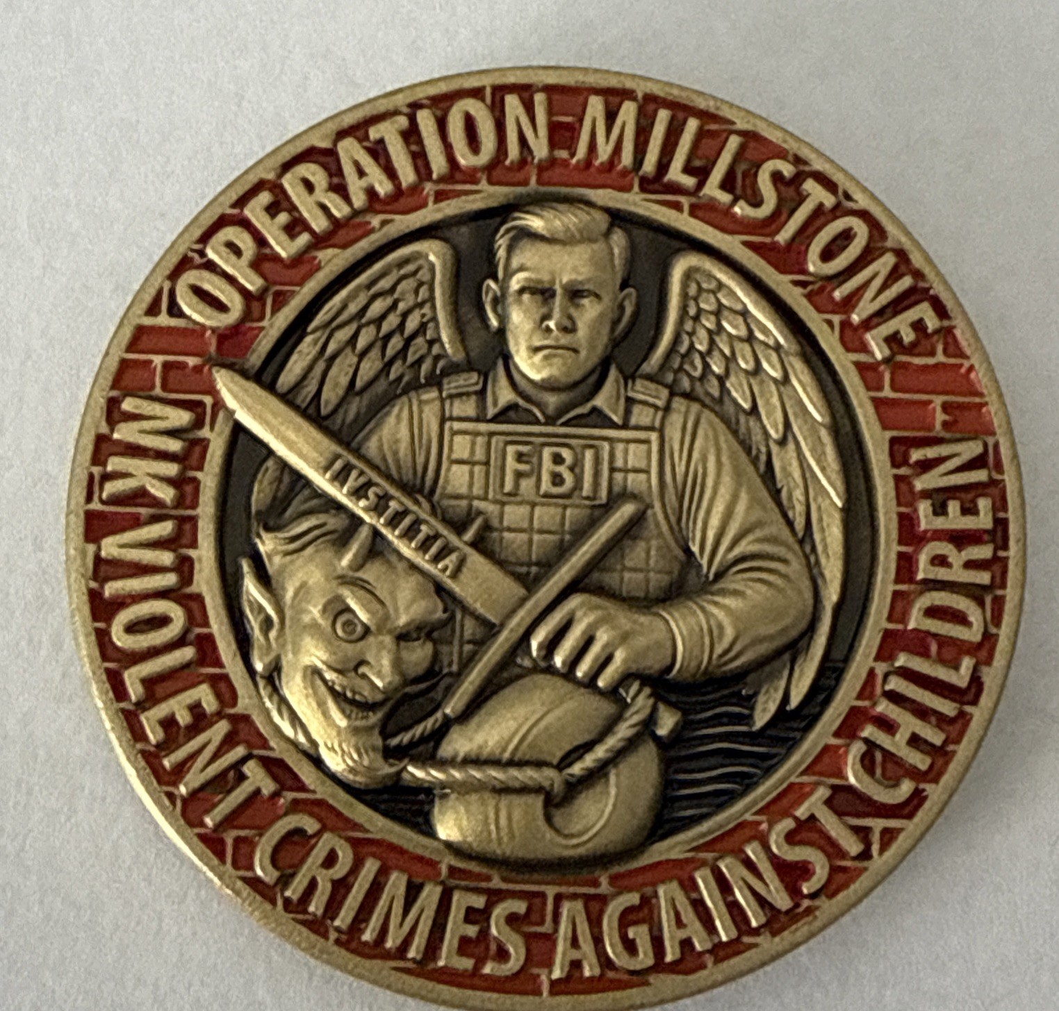 FBI Newark Division VCAC Violent Crimes Against Children Challenge Coin FBI Newark Division VCAC Violent Crimes Against Children Challenge Coin