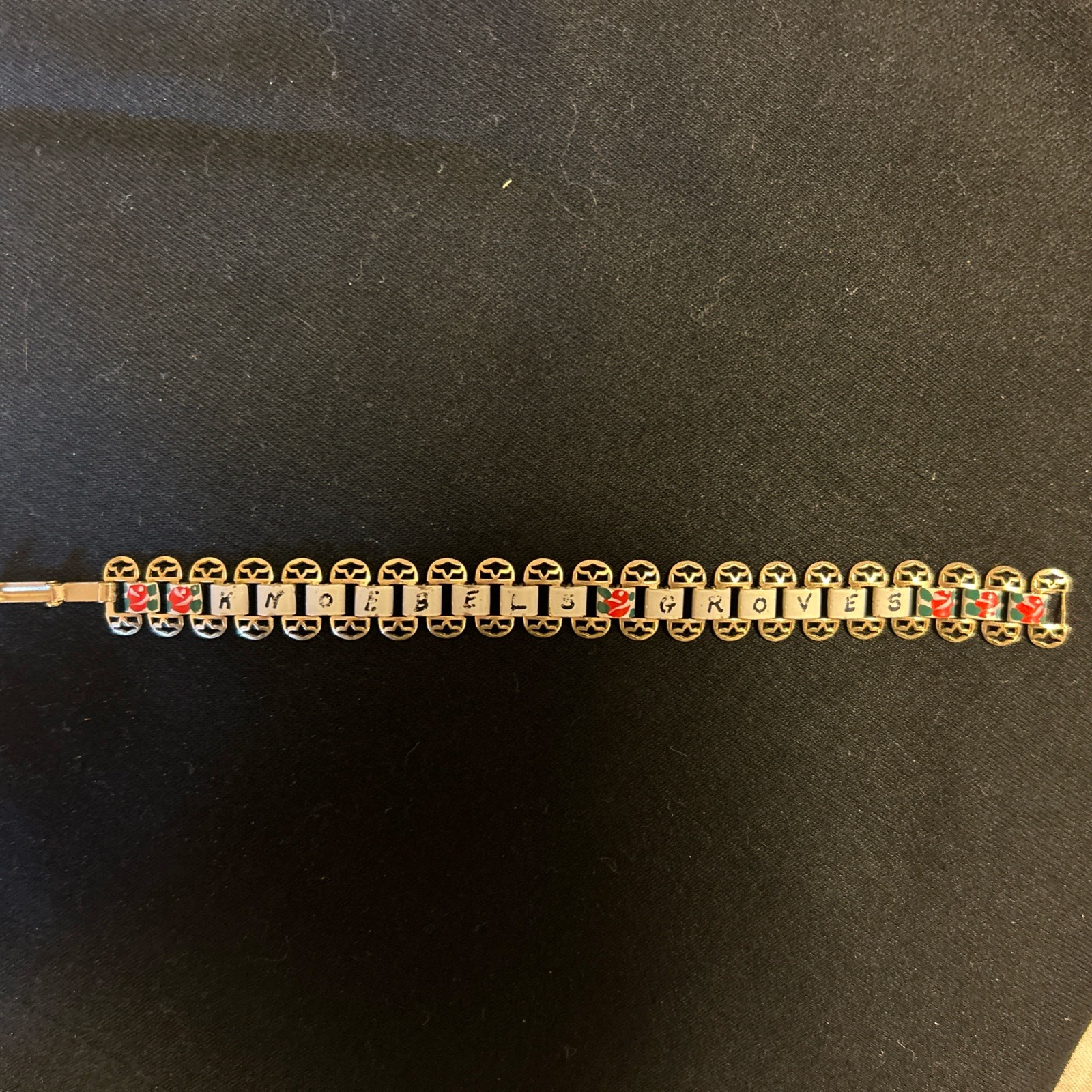 Rare Vintage Knoebel's Grove Amusement Park metal Floral Bracelet Elysburg Pa . Rare Vintage Knoebel's Grove Amusement Park metal Floral Bracelet Elysburg Pa .