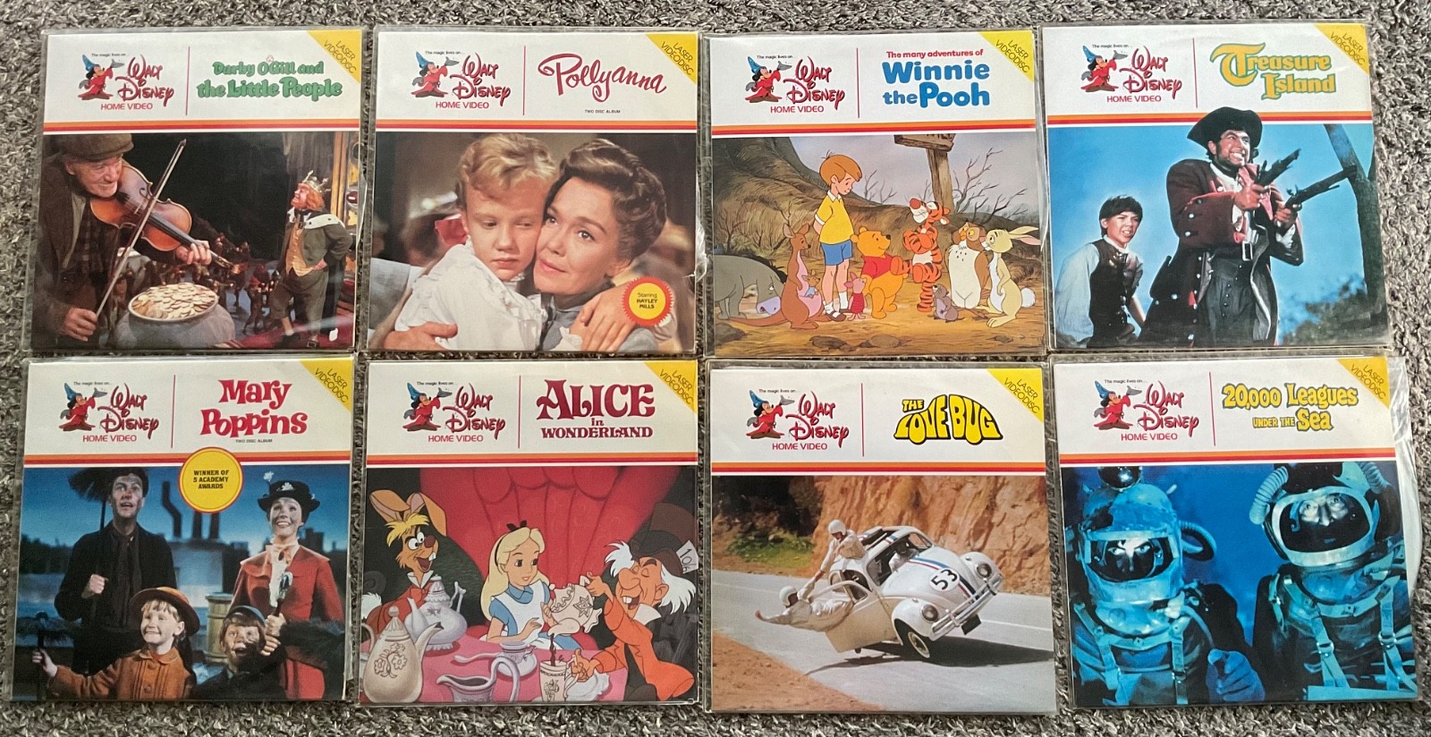 8 X WALT DISNEY HOME VIDEO=(LASERDISC)=20000 LEAGUE-LOVE BUG-POLLYANNA-POOH+MORE 8 X WALT DISNEY HOME VIDEO=(LASERDISC)=20000 LEAGUE-LOVE BUG-POLLYANNA-POOH+MORE