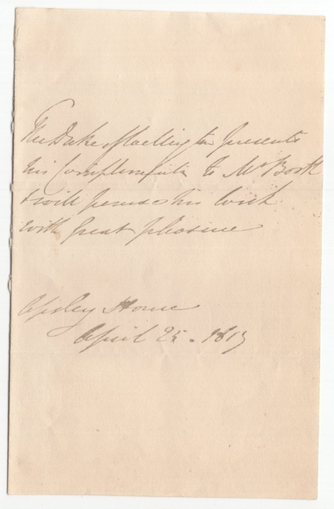 Arthur Wellesley 1st Duke of Wellington Signed Letter 1813 / Autographed Arthur Wellesley 1st Duke of Wellington Signed Letter 1813 / Autographed