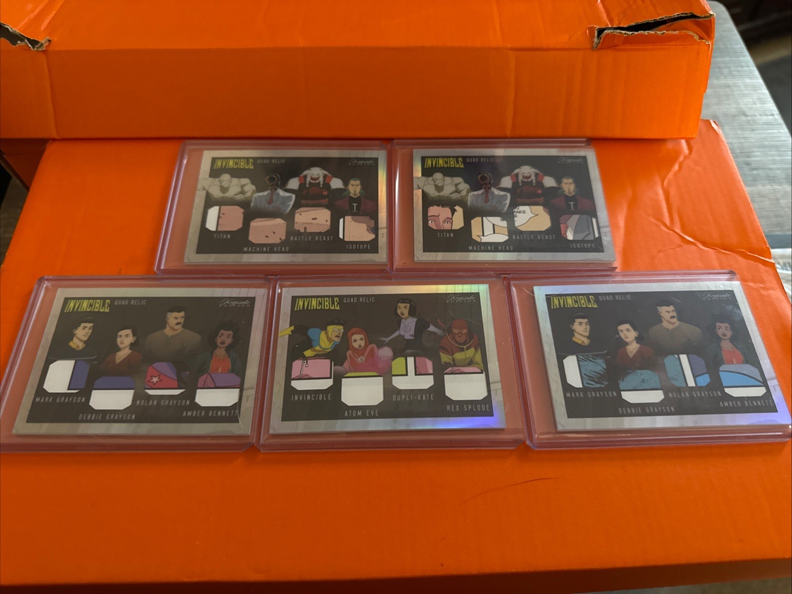 Amazon Keepsake Lot Of 5 Quad Relic Cards Amazon Keepsake Lot Of 5 Quad Relic Cards