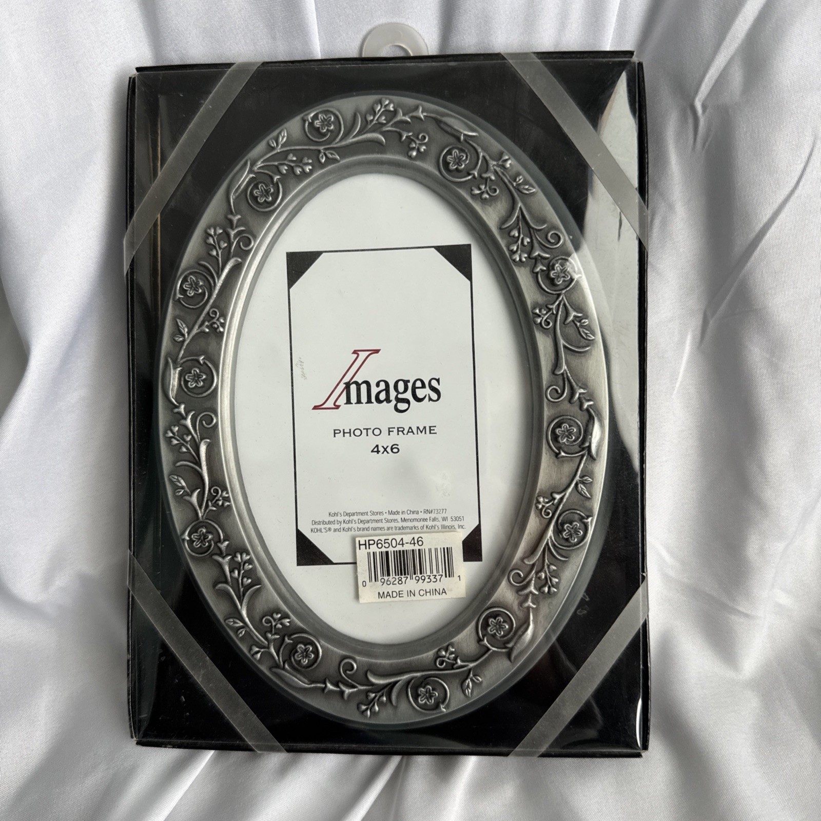 Freestanding Pewter Oval 4x6 Picture Frame With Floral Design Kohl’s NIB Freestanding Pewter Oval 4x6 Picture Frame With Floral Design Kohl’s NIB