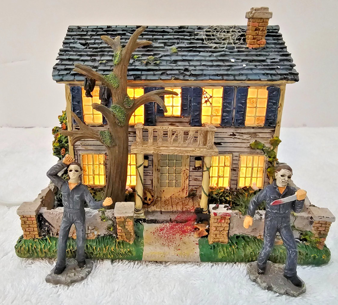 Hawthorne Village Halloween The Doyle House Lighted Michael Myers COA 2 Figures Hawthorne Village Halloween The Doyle House Lighted Michael Myers COA 2 Figures