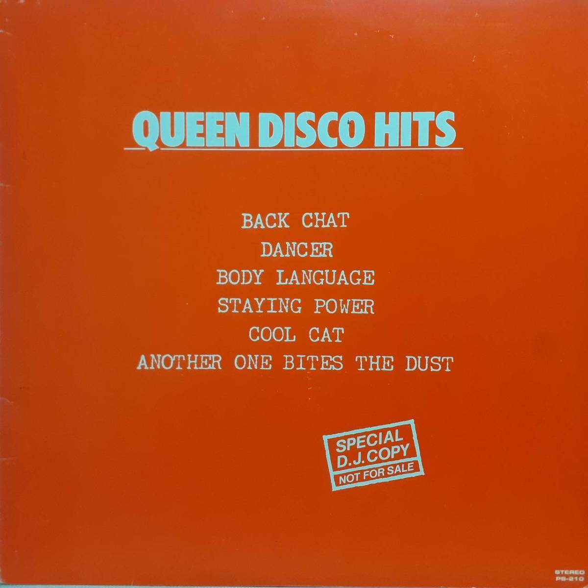 PROMO       LP          Queen   Disco Hits (SPECIAL DJ COPY NOT FOR SALE) 19