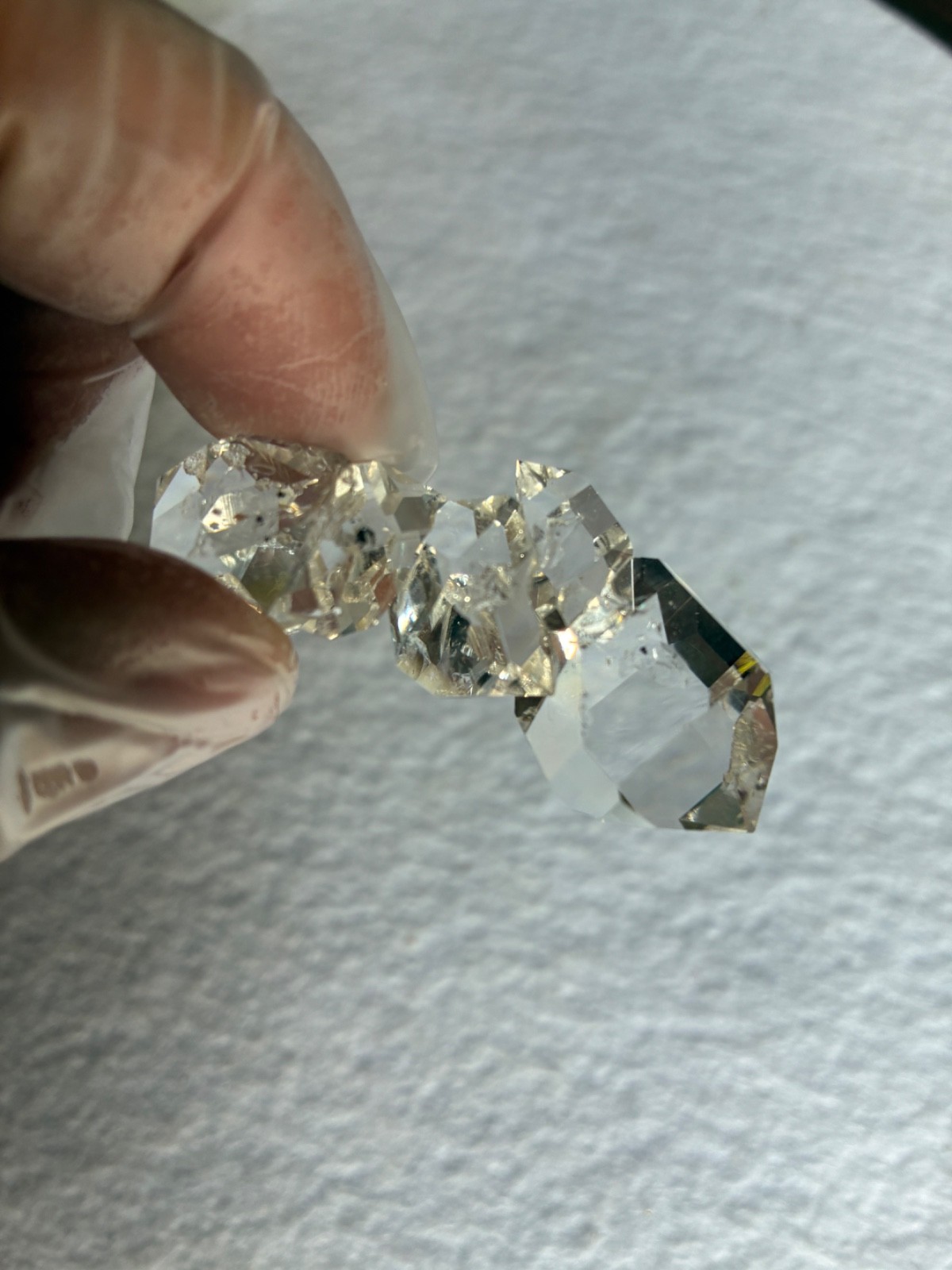 Multiple CRYSTALS of HERKIMER DIAMOND Gem Quality Quartz--Flawless Multiple CRYSTALS of HERKIMER DIAMOND Gem Quality Quartz--Flawless