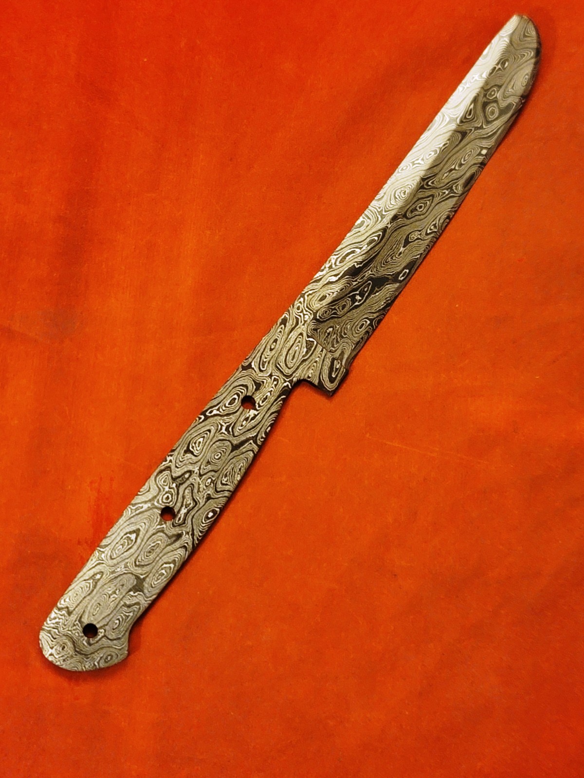ALABAMA DAMASCUS STEEL BILLET BLADE BLANK, KNIFE MAKING SUPPLIES - 9-1/8\