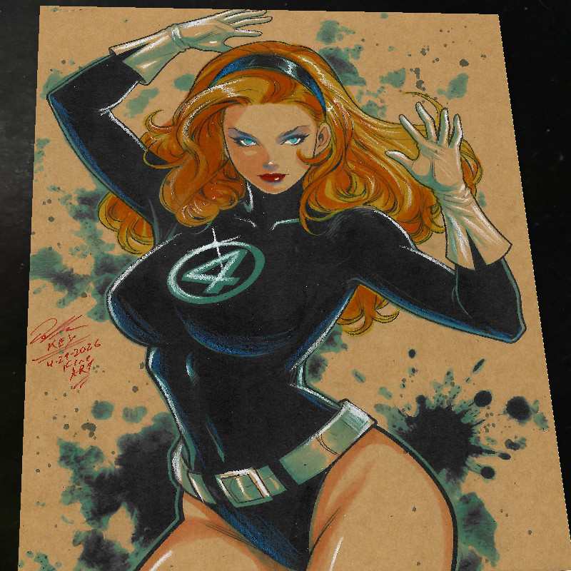 Sue Storm Fantastic 4 Art Print Signed 8.5x11 | Art by Keyeske Sue Storm Fantastic 4 Art Print Signed 8.5x11 | Art by Keyeske