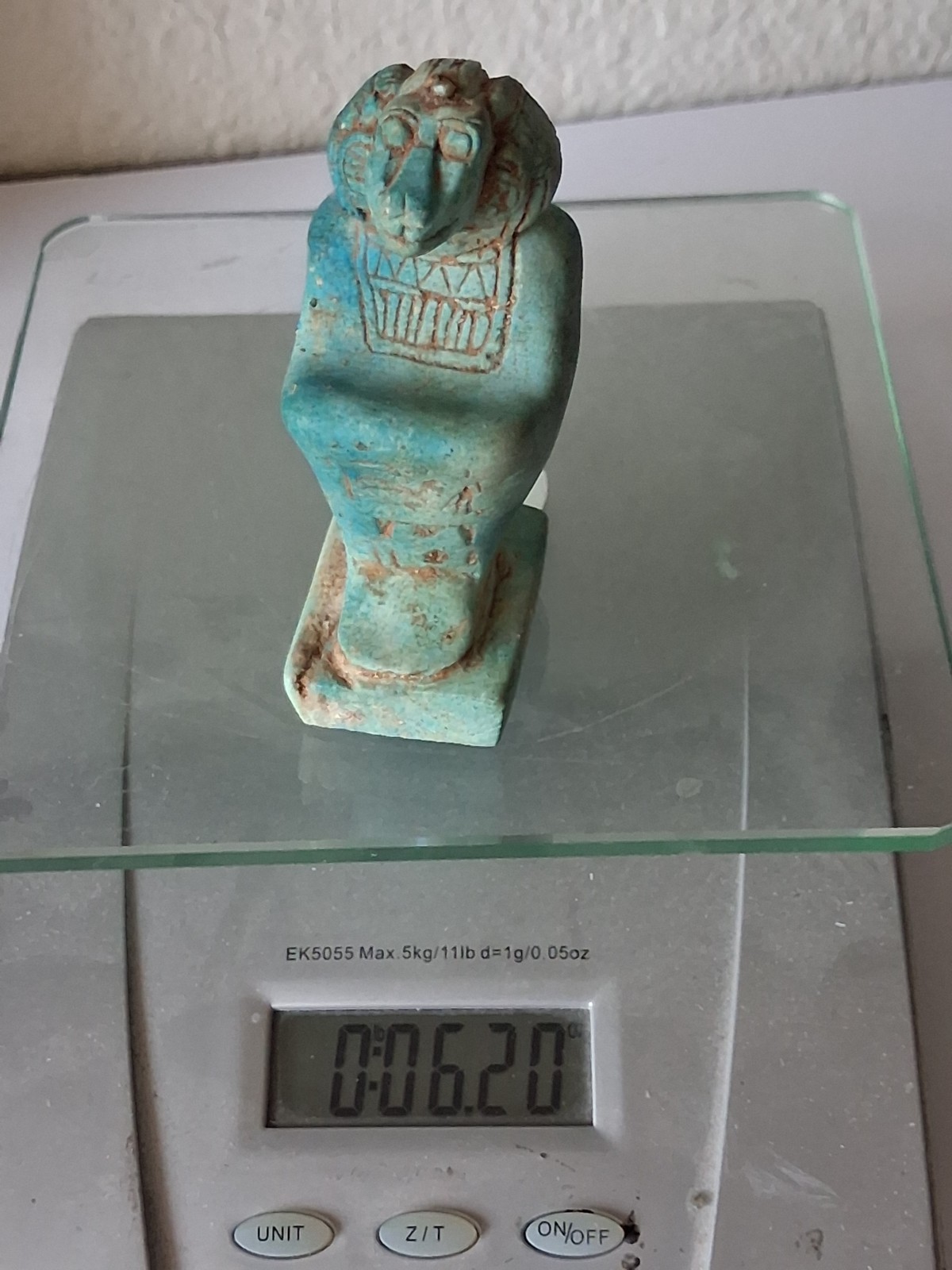 Vintage 1930s Egyptian Revival Turquoise Blue Glazed Duamutef Jackal Ushabti 4 Vintage 1930s Egyptian Revival Turquoise Blue Glazed Duamutef Jackal Ushabti 4