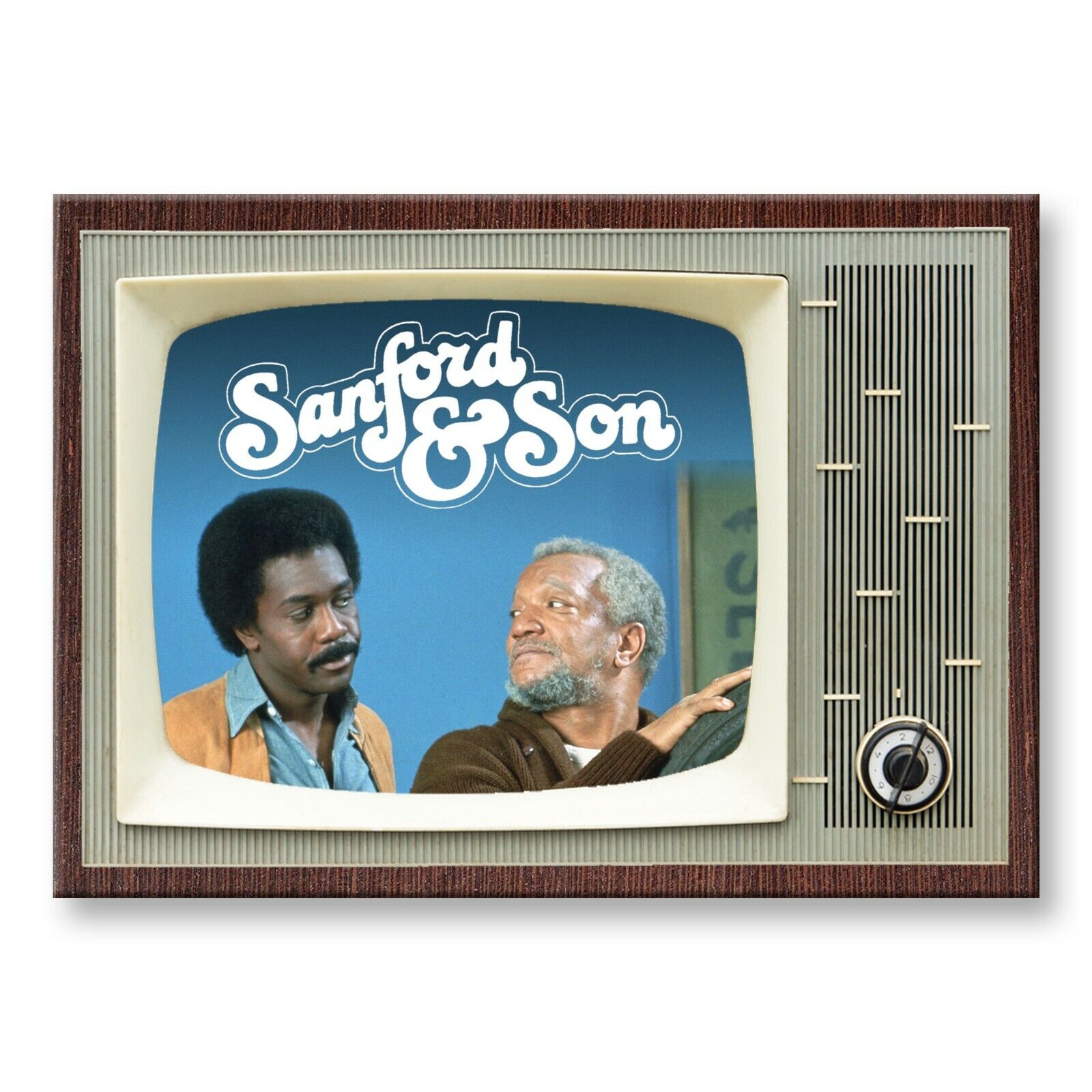 SANFORD AND SON TV Show TV 3.5 inches x 2.5 inches Steel FRIDGE MAGNET