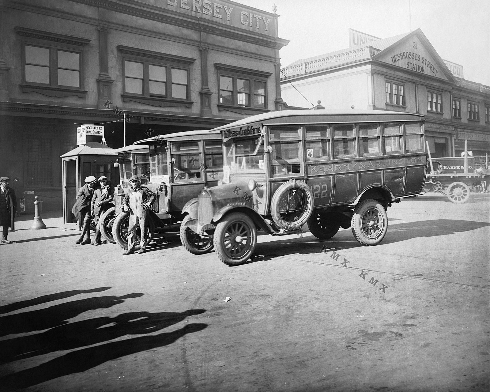 1900's Jersey City N.J. Bus Station 4x6 photo 1900's Jersey City N.J. Bus Station 4x6 photo
