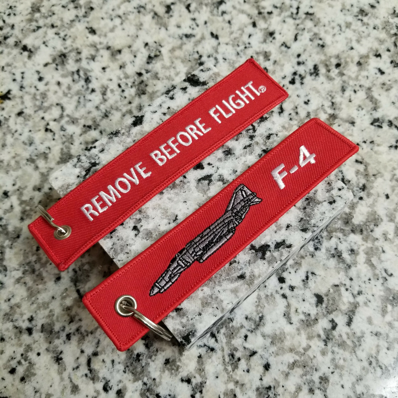 F-4 Phantom II Remove Before Flight ® Keychain, Tag, Streamer F-4 Phantom II Remove Before Flight ® Keychain, Tag, Streamer