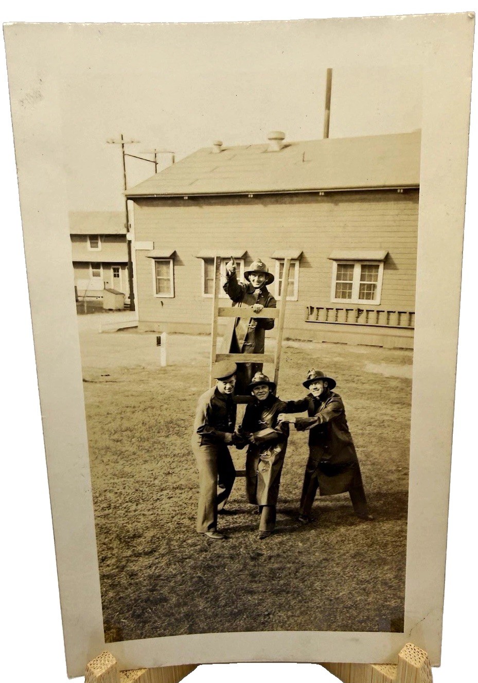 Vintage 1942 WWII Photo US Army Soldiers Firefighter Gear Hose Ladder Nov 23 Vintage 1942 WWII Photo US Army Soldiers Firefighter Gear Hose Ladder Nov 23