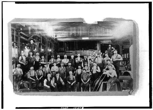 Photo:Connersville Indiana P H F M Roots Company Workers ca 1890
