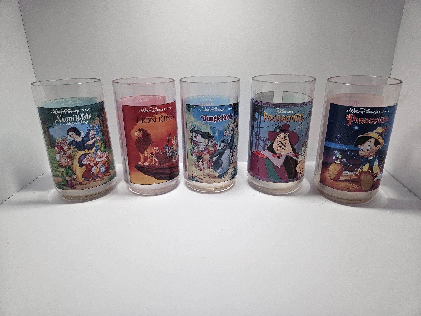 5 Vintage 1994 Disney Collector Cups Burger King Snow White Lion King Jungle 5 Vintage 1994 Disney Collector Cups Burger King Snow White Lion King Jungle