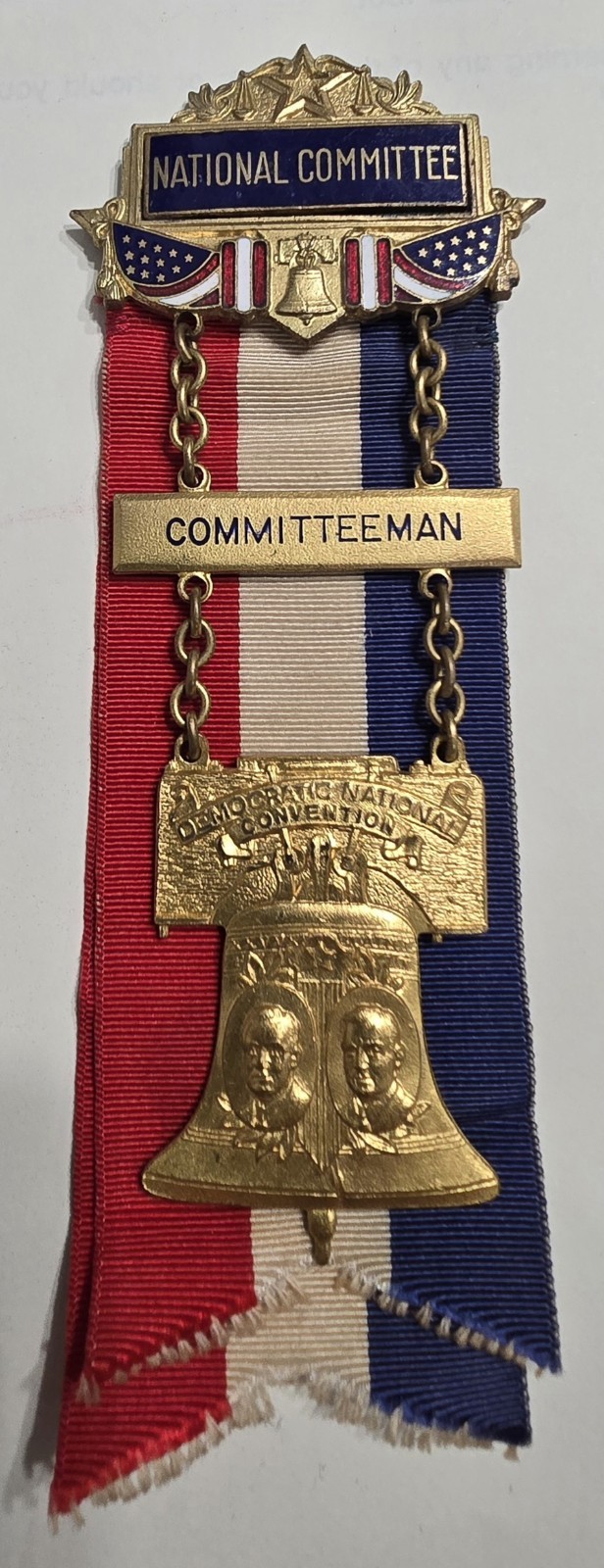 1936 Democratic National Convention Committeeman Badge - Mint 