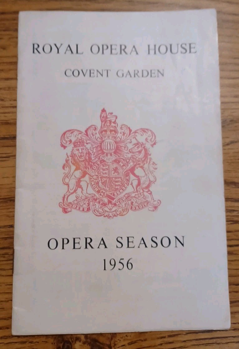 Royal Opera Season 1956 House Covent Garden Program