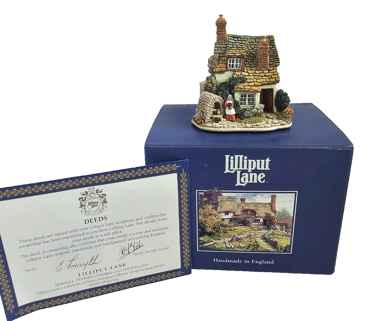 Lilliput Lane Kiln Cottage Collectors Club with DEED and Box 1998 Lilliput Lane Kiln Cottage Collectors Club with DEED and Box 1998