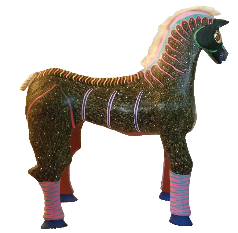 Vintage Antonio Mandarin Oaxacan Wood Carving Horse 16\