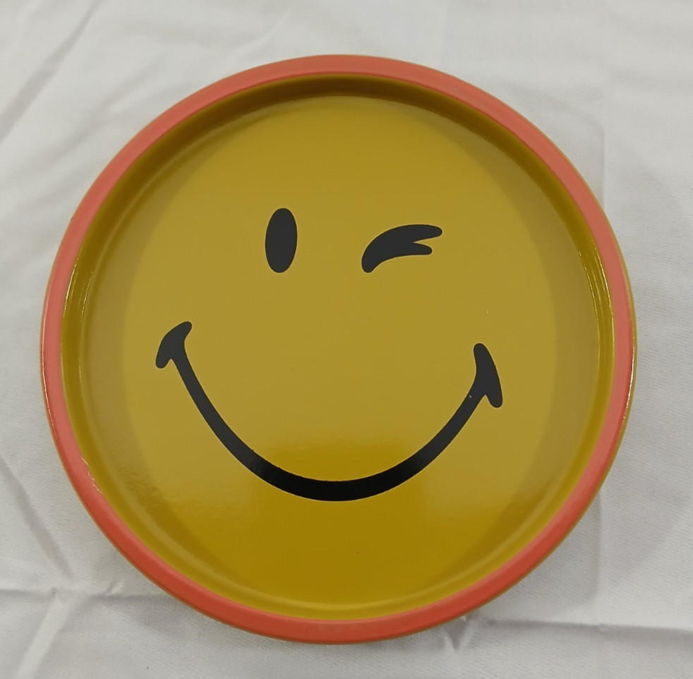 SmileyWorld 6 Inch Round Metal Trinket Jewelry Tray Brand New