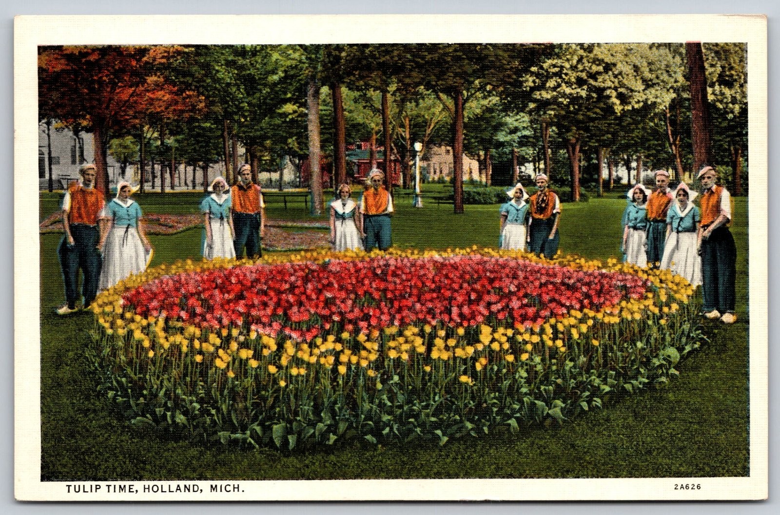 Tulip Time Holland Michigan People Dutch Costumes Postcard PC181 Tulip Time Holland Michigan People Dutch Costumes Postcard PC181