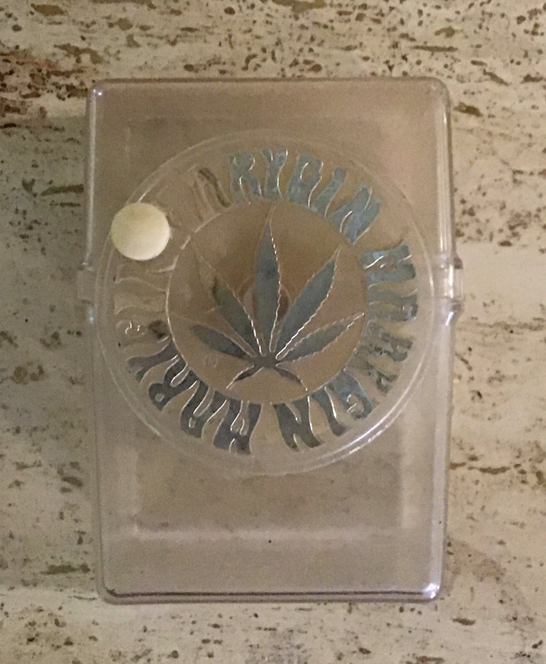 Vintage 70’s Clear & Silver Mary Gin Seed & Stem Separator Tobacco Grinder Vintage 70’s Clear & Silver Mary Gin Seed & Stem Separator Tobacco Grinder