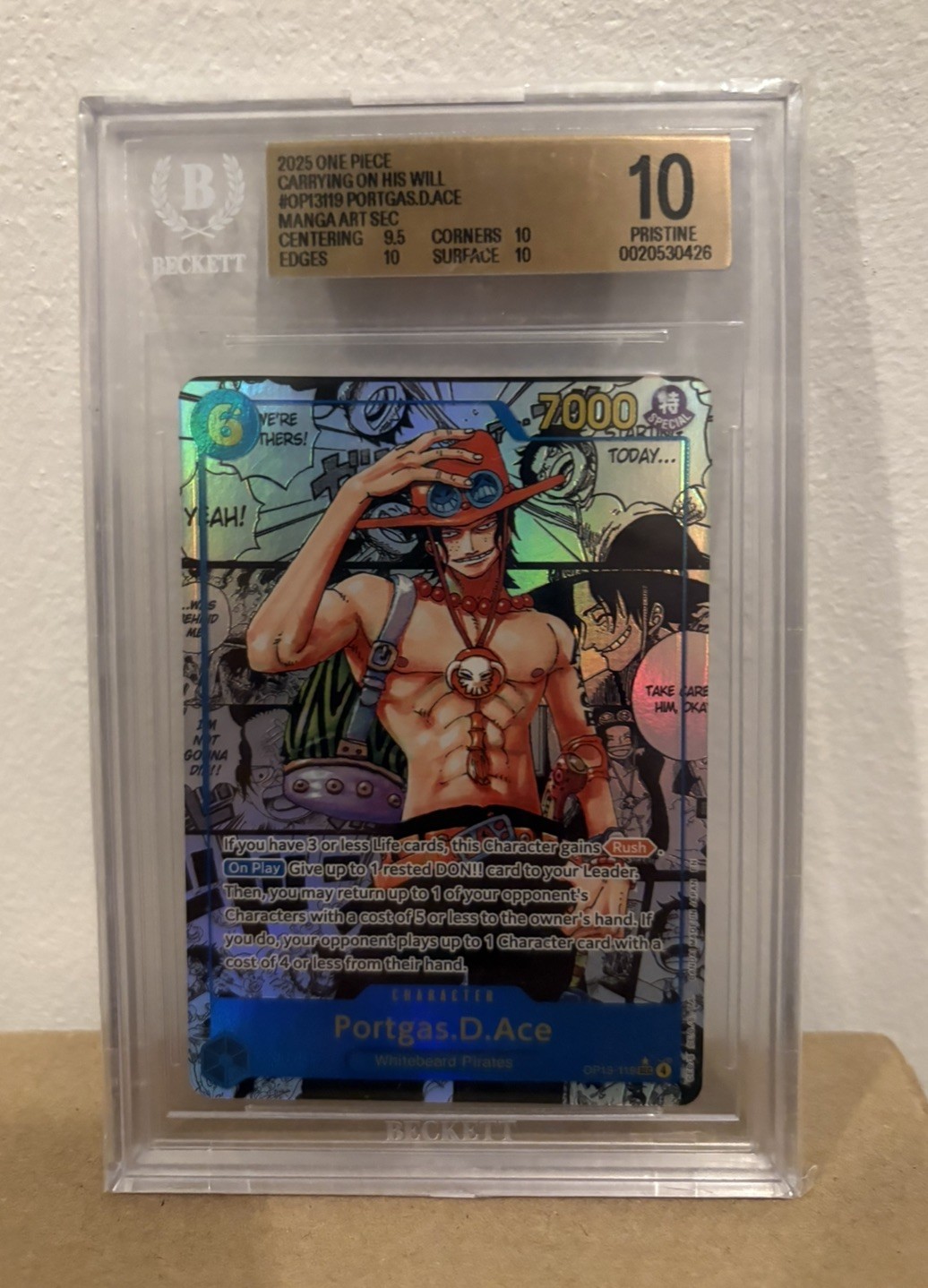 2025 One Piece Carrying On His Will Portgas.D.Ace Manga Art SSP #OP13-119 BGS 10 2025 One Piece Carrying On His Will Portgas.D.Ace Manga Art SSP #OP13-119 BGS 10