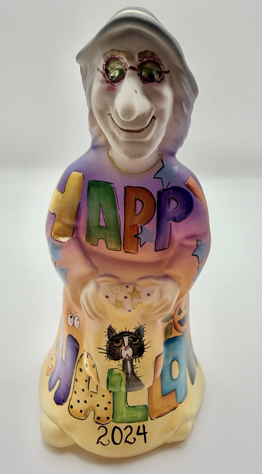Fenton Happy Halloween Witch Figurine Artist Kim Barley 2024 Hand Painted #9/20