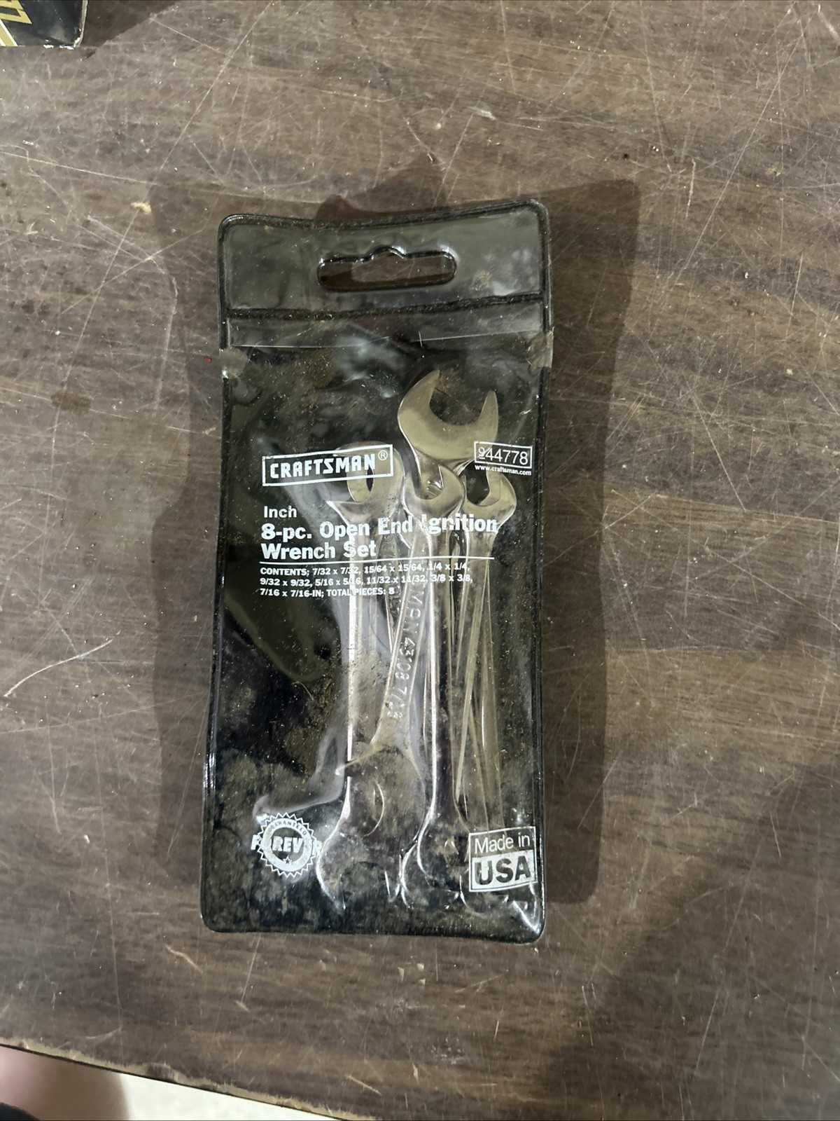 Vintage USA Craftsman Tool 8pc SAE Open End Offset Ignition Wrench Set 9 44778 Vintage USA Craftsman Tool 8pc SAE Open End Offset Ignition Wrench Set 9 44778